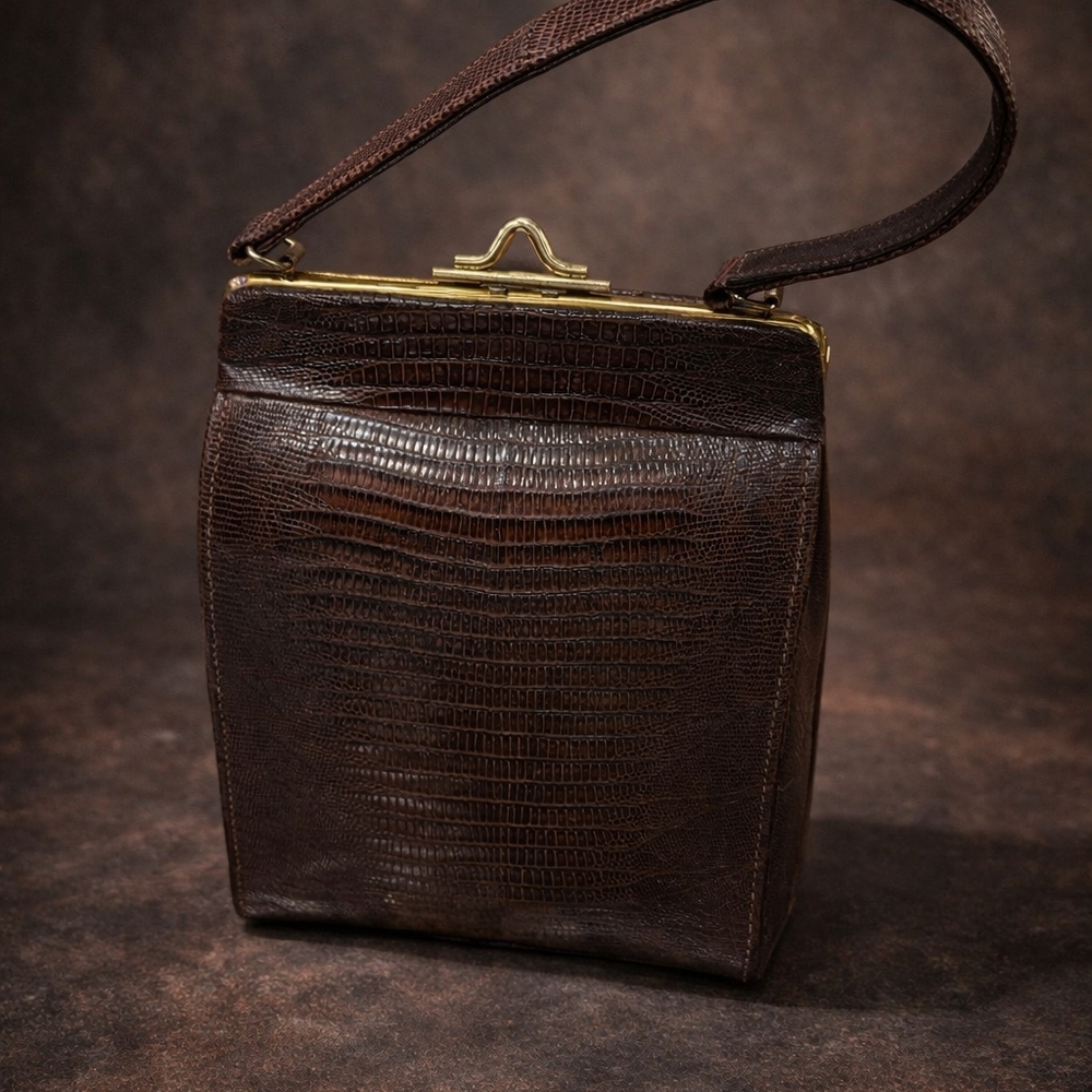 Elegant Brown Leather Men's Bag